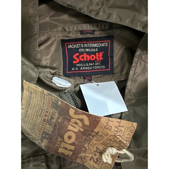 Schott NY Civ/Mil1913 Full Zip Hooded Jacket Size 3XL NWT - Picture 2 of 6